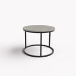 Okrągły stolik kawowy czarny/beton